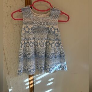 Mayoral Blue and White Patterned Kids Dress